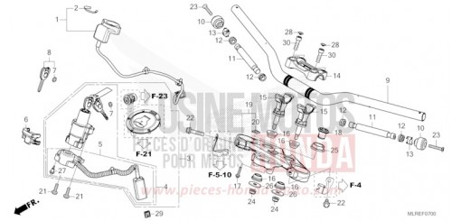 TUYAU DE GUIDON/PONT SUPERIEUR CB500FACT de 2026